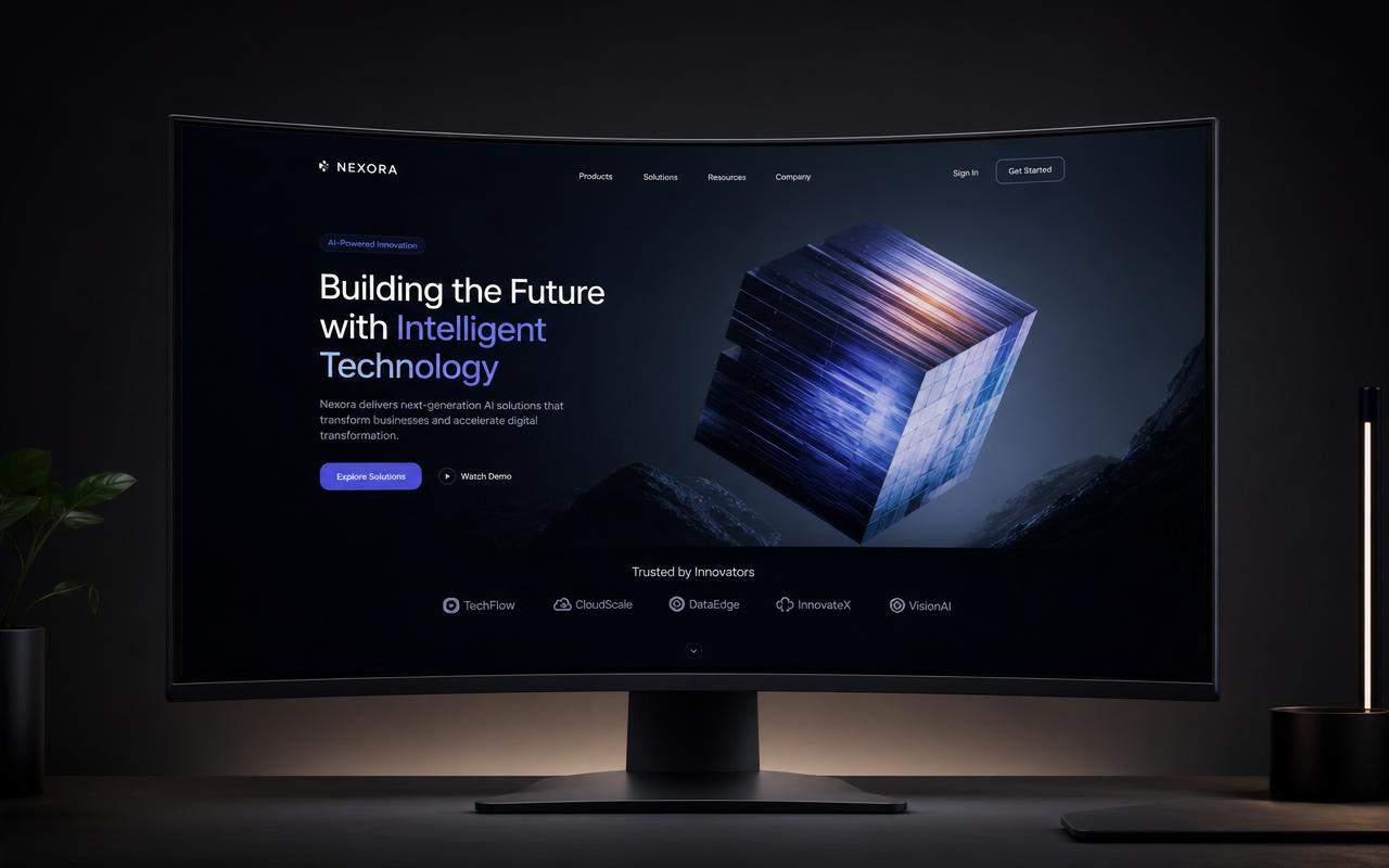 Custom website homepage design showcase