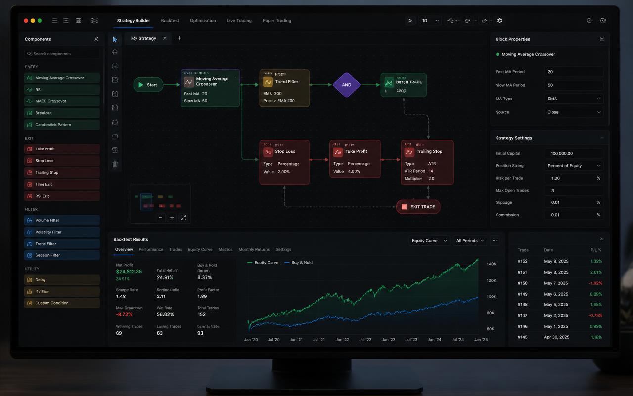 Desktop algorithmic strategy builder